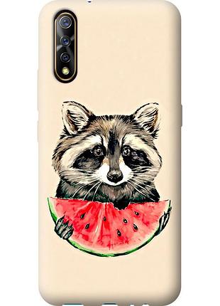 Чохол 2d пластиковий на телефон vivo v17 neo єнотик з кавуном "4605t-1764-58250"