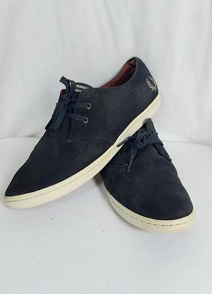 Унісекс замшеві кеди- мокасини  fred  perry byron low suede