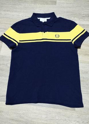 Мужская футболка поло sergio tacchini , размер m-l , 100% хлопок