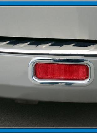 Окантовка задніх рефлекторів (2 шт, нерж.) carmos - турецька сталь для ford custom 2013-2022 рр