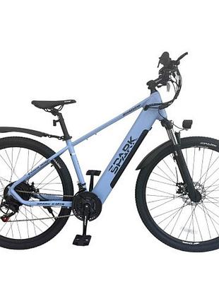 Велосипед с электромотором spark e-mtb shadow 17" 48v/500w/12,8ah голубой (м)