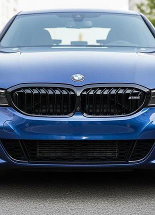 Решетки m-look v1 (2018-2022, черный глянец) с местом под камеру для bmw 3 серия g20/g21 2018- гг