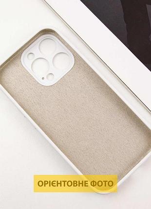 Чехол silicone case full camera protective (aa) no logo для apple iphone 16 plus (6.7") белый / white 3