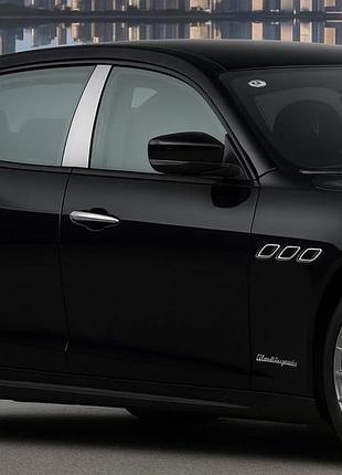 Накладки на дверные стойки из нержавеющей стали (4 шт) для maserati quattroporte 2013-2023 гг
