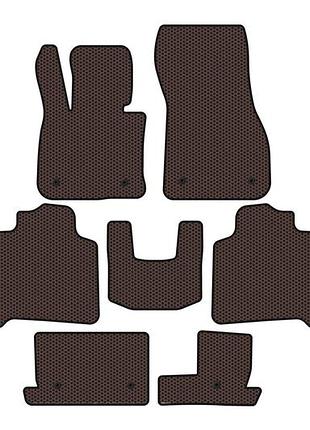 Резиновые коврики carsuit (для f46, 3 ряда, коричневые) для bmw 2 серия active tourer f45/f46 2014-2021 гг