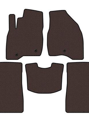Резиновые коврики carsuit (2015-2017, 2 ряда, 7-местный, коричневый) для ford explorer