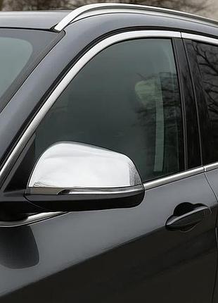 Накладки на зеркала (2 шт, нержавейка) carmos для bmw x1 f48 2015-2022 гг