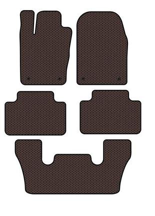 Резиновые коврики carsuit (3 ряда, коричневые) для dodge durango 2010- гг