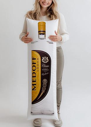 Дакимакура, водка medoff классик, 1л, (подушка обнимашка) 150*50 см