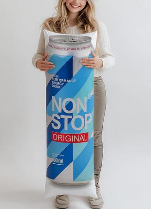 Дакимакура, напиток энергетический non stop безалкогольный сильногазированный, 0,5л, (подушка обнимашка)