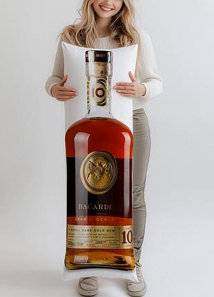 Ром bacardi gran reserva diez 10 років, 0,7л, (подушка обнимашка) 150*50 см