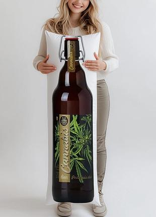 Дакімакура, пиво, cannabis напівтемне (подушка обіймашка) 120*40 см 150, 50*150, 50