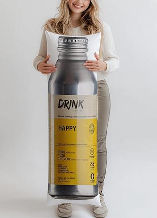 Дакимакура, напиток безалкогольный drink waters happy, 0,47л, (подушка обнимашка) 150*50 см