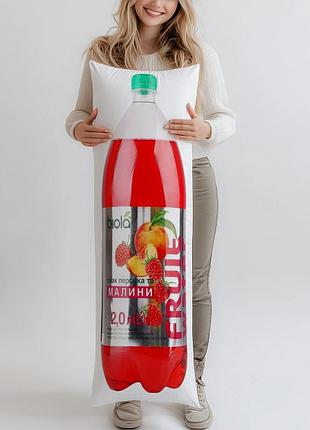 Дакимакура, напиток biola fruit water со вкусом персика и малины, 2л, (подушка обнимашка) 150*50 см