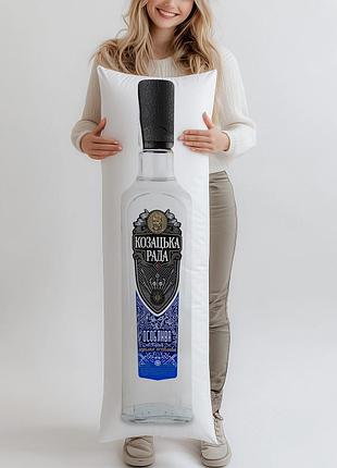 Дакимакура, водка «казацкая рада» «особая», 0,5л, (подушка обнимашка) 100*33 см