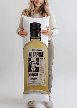 Дакимакура, алкогольный напиток al capone односолодовый, 0,2л, (подушка обнимашка) 150*50 см