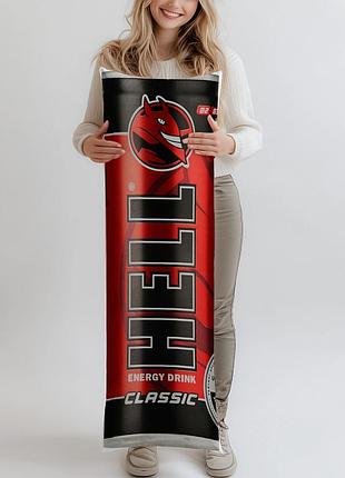 Дакімакура, напій енергетичний, hell classic (подушка обіймашка) 180*60 см