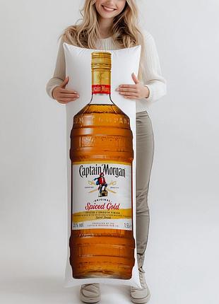 Напиток на основе рома captain morgan spiced gold, 1,5л, (подушка обіймашка) 150*50 см