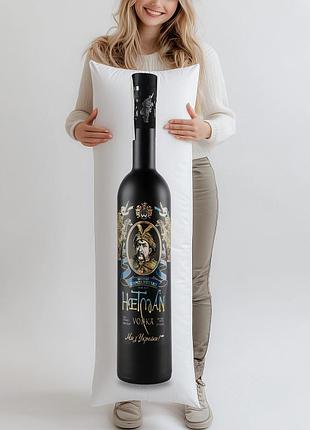 Дакимакура, водка «гетман» black & gold, 0,5л, (подушка обнимашка) 100*33 см
