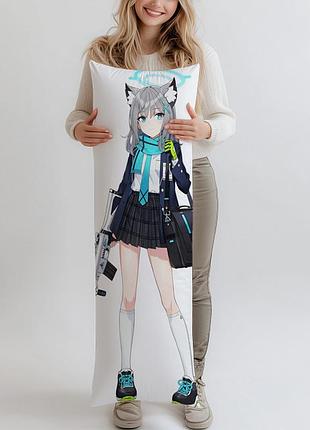 Дакимакура shiroko sunaookami blue archive подушка 150*50 см