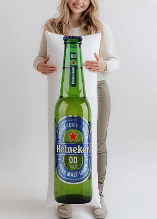 Дакімакура, пиво, heineken безалкогольне (подушка обіймашка) 150*50 см