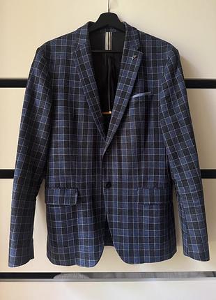 Чоловічий льняний піджак zara man m розмір європейський 48