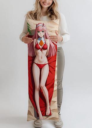 Дакімакура darling in franx 02, (подушка обіймашка) 150*50 см