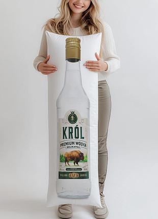 Дакимакура, водка krol, 0,5л, (подушка обнимашка) 150*50 см