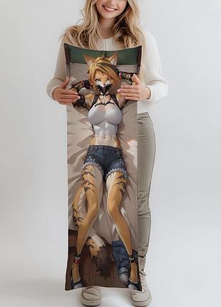 Дакімакура furry zenless zone zero, (подушка обіймашка) 150*50 см