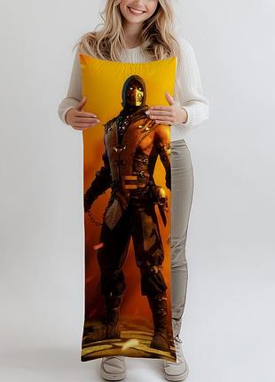 Дакімакура scorpion (mortal kombat), (подушка обіймашка) 150*50 см