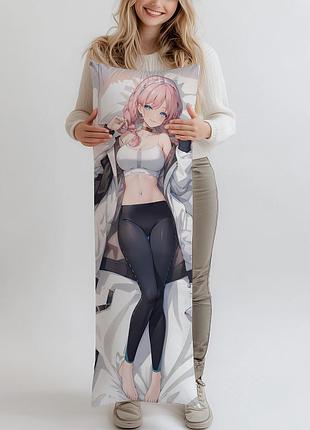 Дакимакура arknights blue poison, (подушка обнимашка) 150*50 см