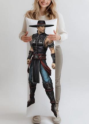 Дакимакура kung lao (mortal kombat), (подушка обнимашка) 150*50 см