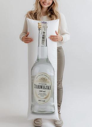 Дакимакура, водка starowiejska, 0,5л, (подушка обнимашка) 150*50 см