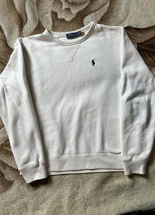 Білий світшот polo ralph lauren