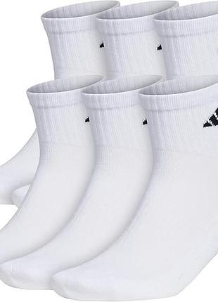 Женские спортивные носки adidas women’s athletic cushioned quarter ankle socks (6 пар). оригинал из сша