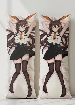 Атаго azur lane дакимакура, подушка обнимашка ростовая 180*60 см