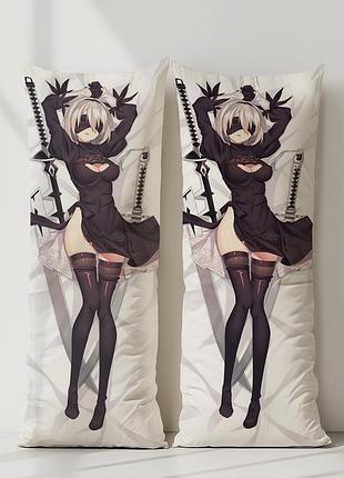 2b nier: automata дакимакура, подушка обнимашка ростовая 180*60 см