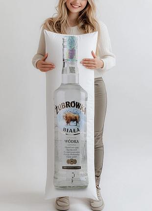Дакимакура, водка zubrowka biala, 0,5л, (подушка обнимашка) 180*60 см