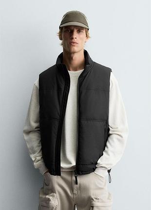 Жилет zara 19546 black