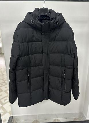 Мужская зимняя куртка-пуховик с капюшоном