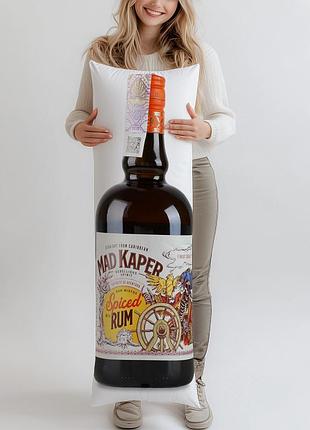Напій на основі рому mad kaper rum spiced, 0,7л, (подушка обнимашка) 150*50 см