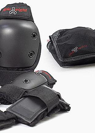Захист triple eight series 3 pack - чорний (black)  triple eight захист колір: чорний захист: колін, зап’ястя , ліктів