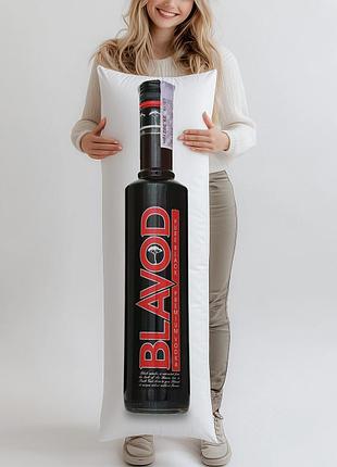 Дакимакура, водка blavod black vodka, 0,5л, (подушка обнимашка) 180*60 см
