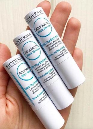 Бальзам для губ увлажняющий смягчающий atoderm stick bioderma 4g