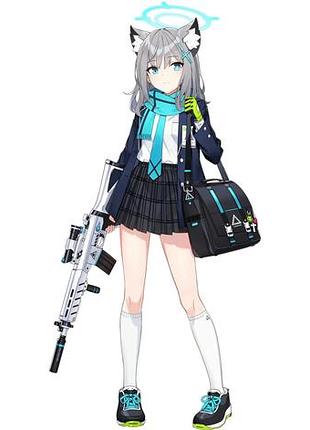 Пластиковая ростовая фигура shiroko sunaookami blue archive 180 см