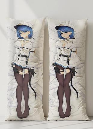 Чапаевский класс azur lane дакимакура, подушка обнимашка ростовая 150*50 см