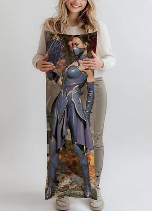 Дакимакура kitana (mortal kombat), (подушка обнимашка) 150*50 см