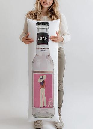 Дакимакура, напиток artisan drinks co. pink citrus tonic безалкогольный, 0,2л, (подушка обнимашка) 150*50 см