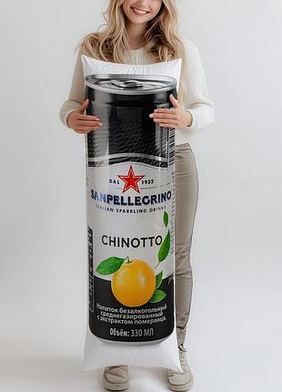 Дакимакура, напиток соковый sanpellegrino chinotto газированный ж/б, 330мл, (подушка обнимашка) 150*50 см