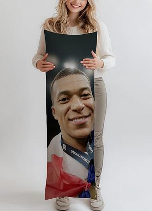 Дакимакура, kylian mbappe, (подушка обнимашка) 150*50 см